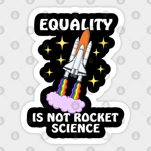 Gay Pride Gift Design LGBT Equality Not Rocket Science Raglan Baseball Tee Sticker by Linco